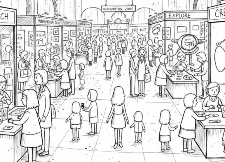 image of expo in a school gym